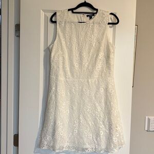 NWOT Chaps white lacy dress